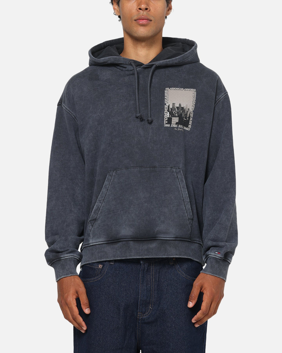 Tommy Jeans Washed Photo City Hoodie Black