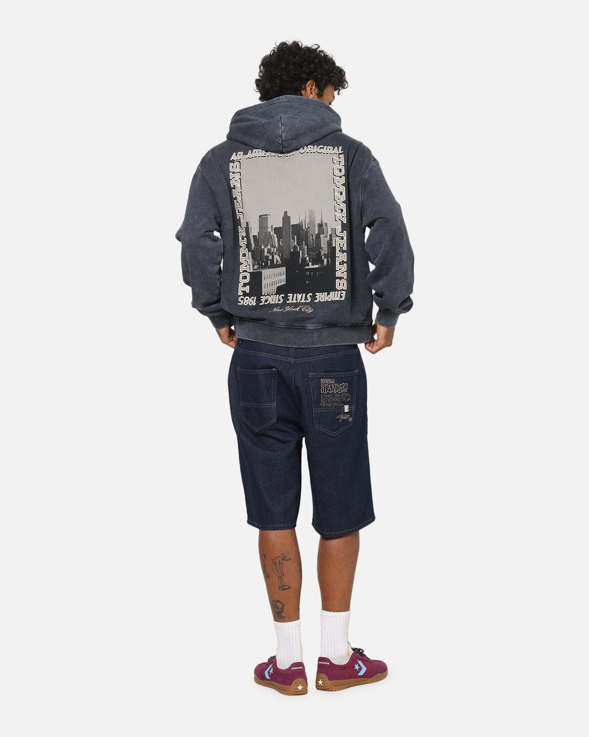 Tommy Jeans Washed Photo City Hoodie Black