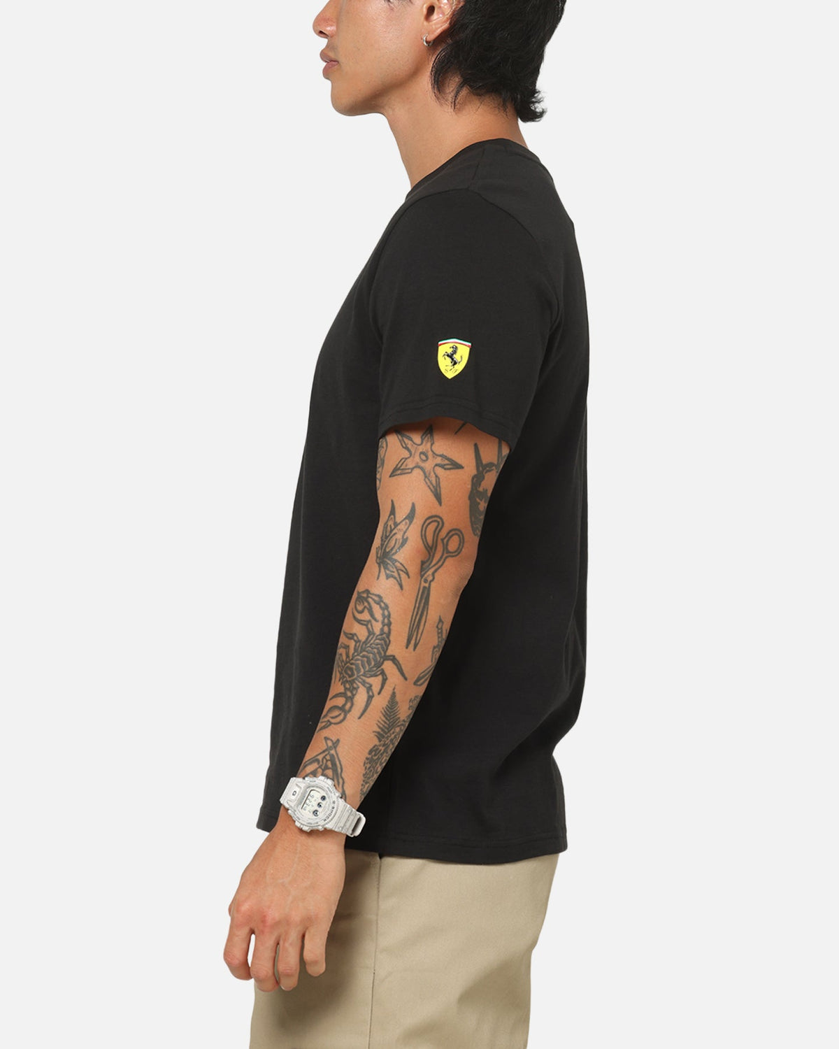 Puma X Scuderia Ferrari Tonal Shield T-Shirt Black
