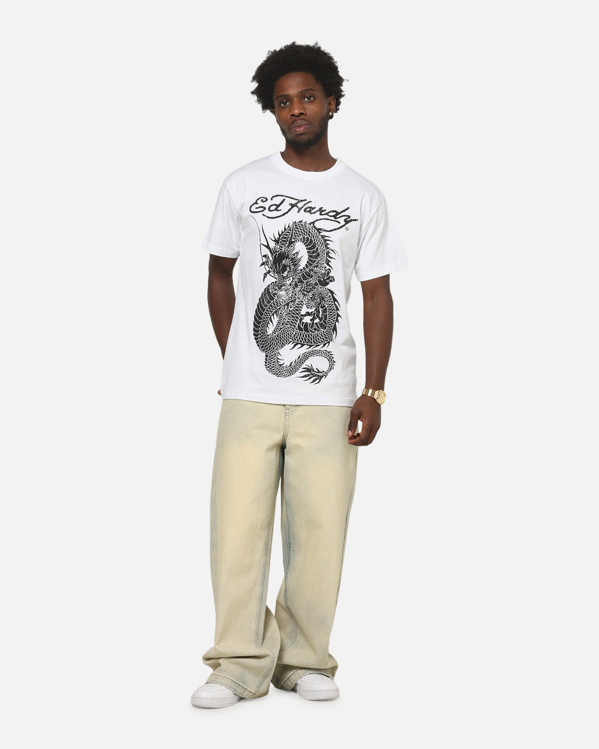 Ed Hardy Euro Fitted T-Shirt White