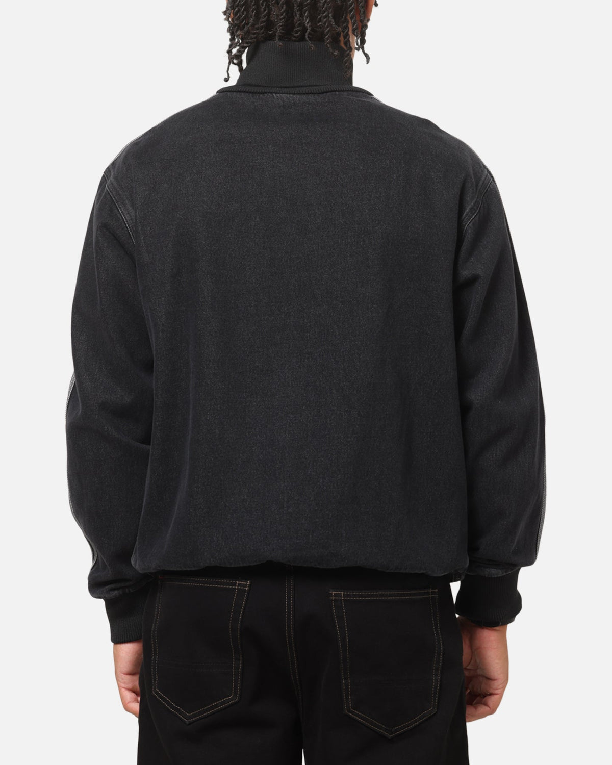 Adidas Adicolor Denim Firebird Track Top Black Denim