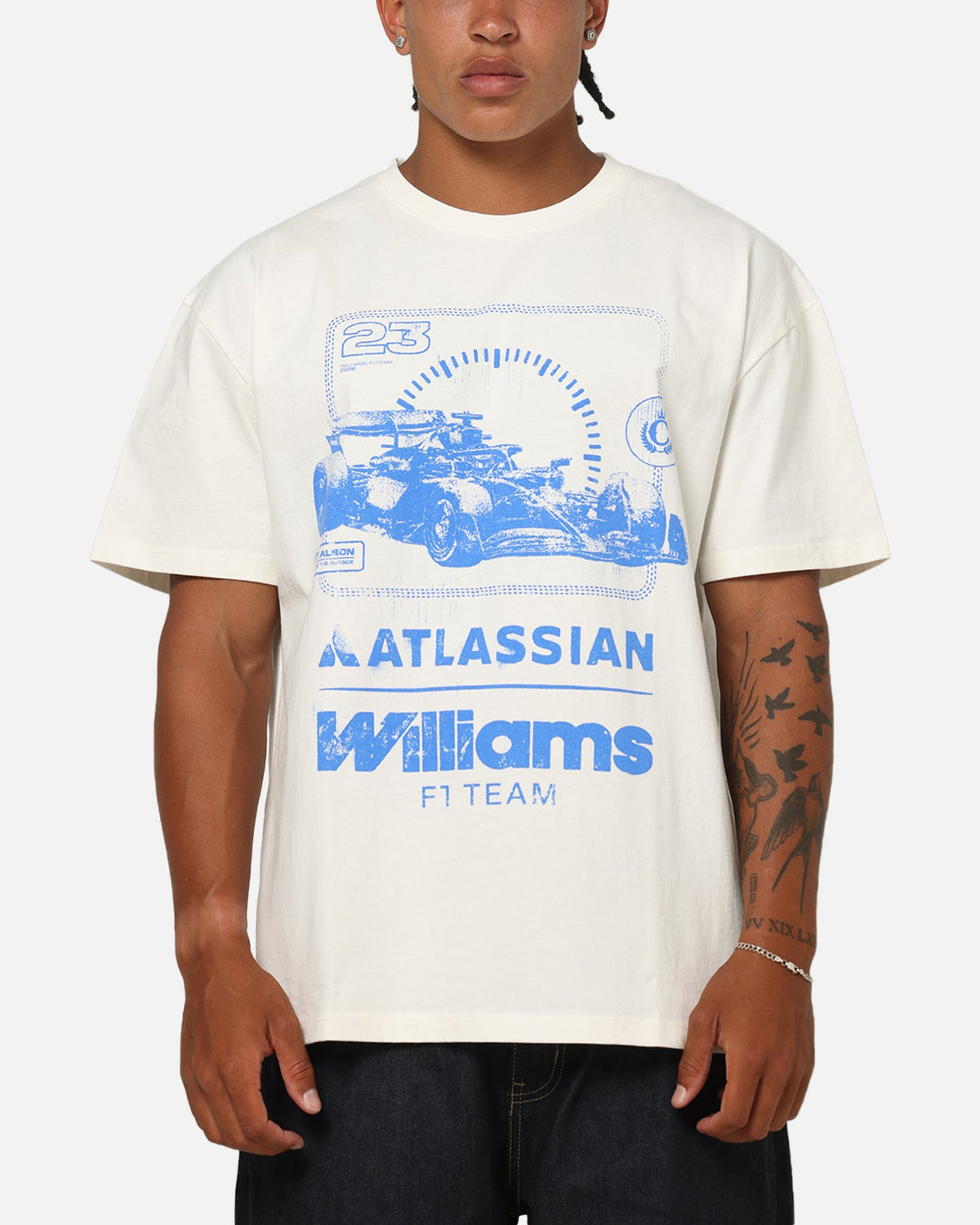 Culture Kings X Atlassian Williams F1 Team Team Heavy T-Shirt Off White