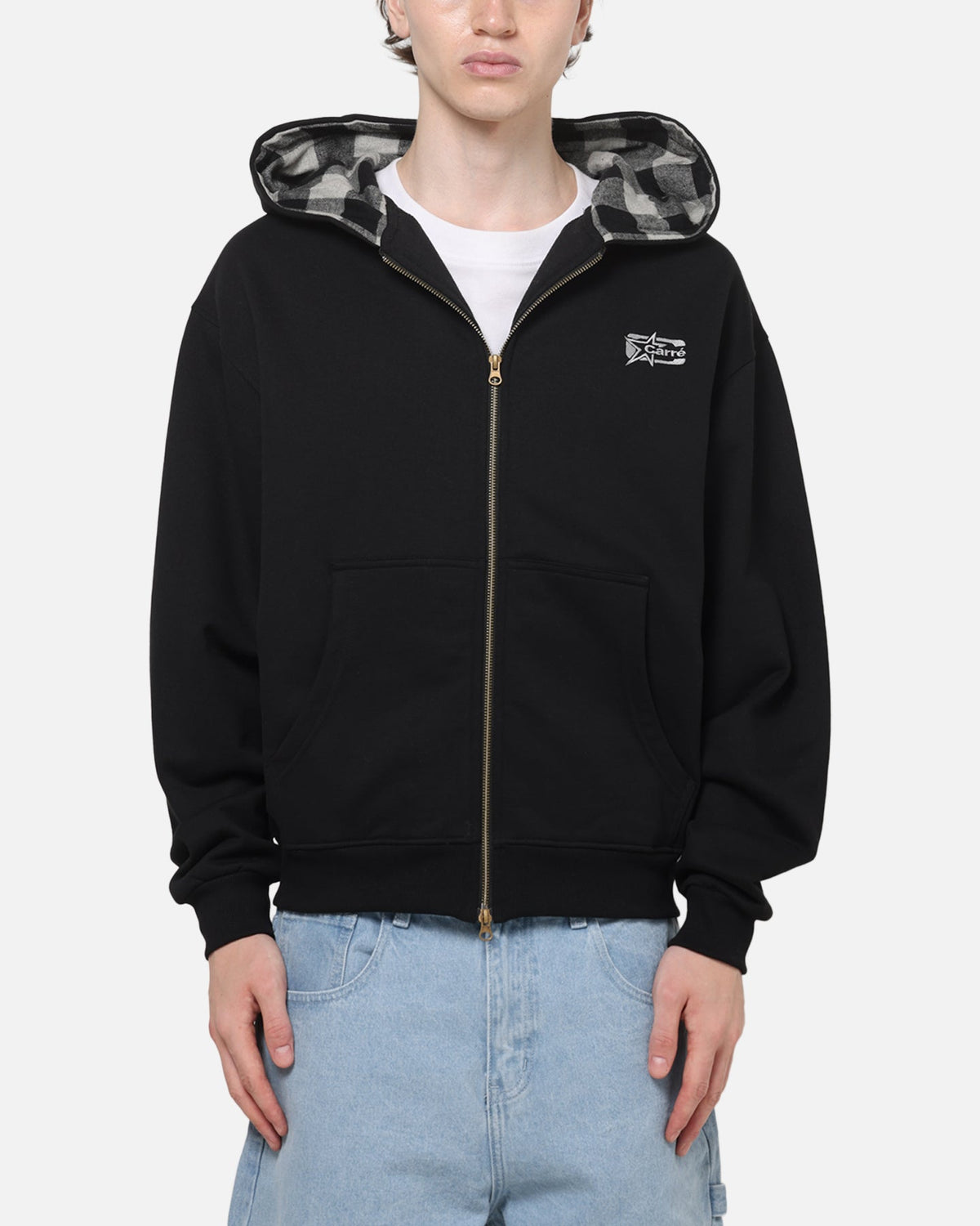 Carre True Form Hoodie Black/Plaid