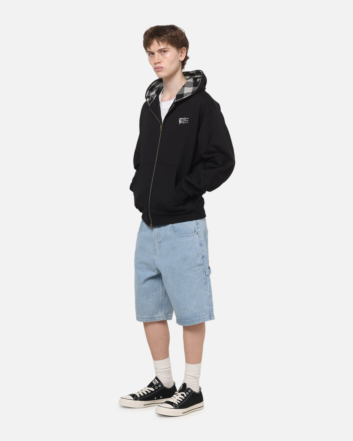 Carre True Form Hoodie Black/Plaid