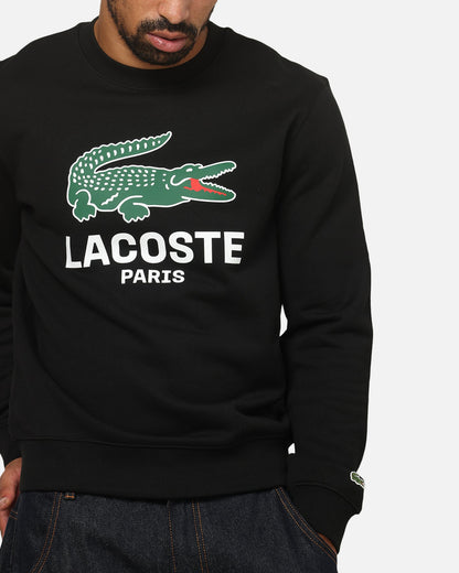 Lacoste Originals Croc Graphic Crewneck Black