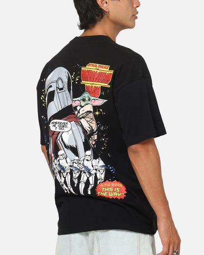 73Studio Star Wars Mando And Grogu Comic T-Shirt Black