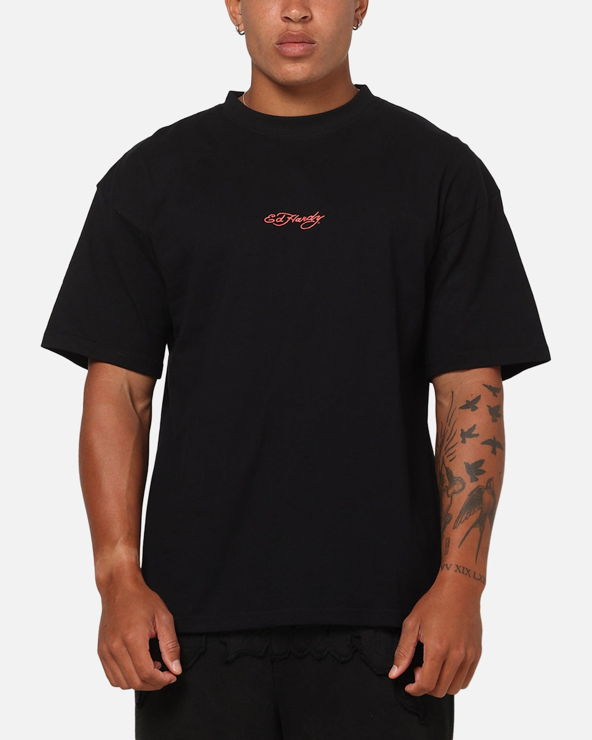 Ed Hardy Bloom T-Shirt Black