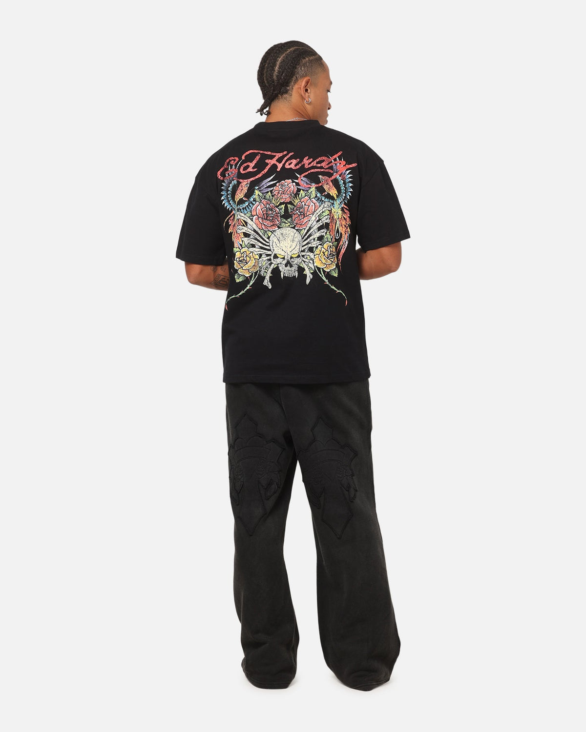 Ed Hardy Bloom T-Shirt Black
