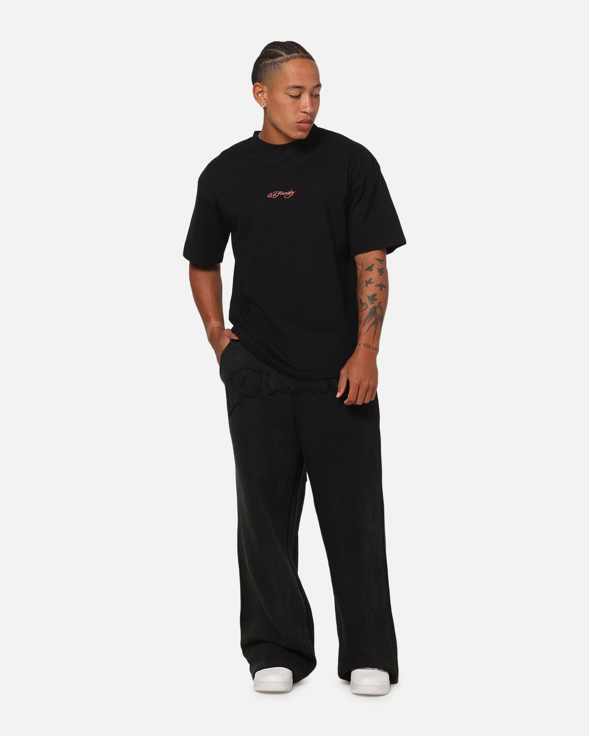 Ed Hardy Bloom T-Shirt Black