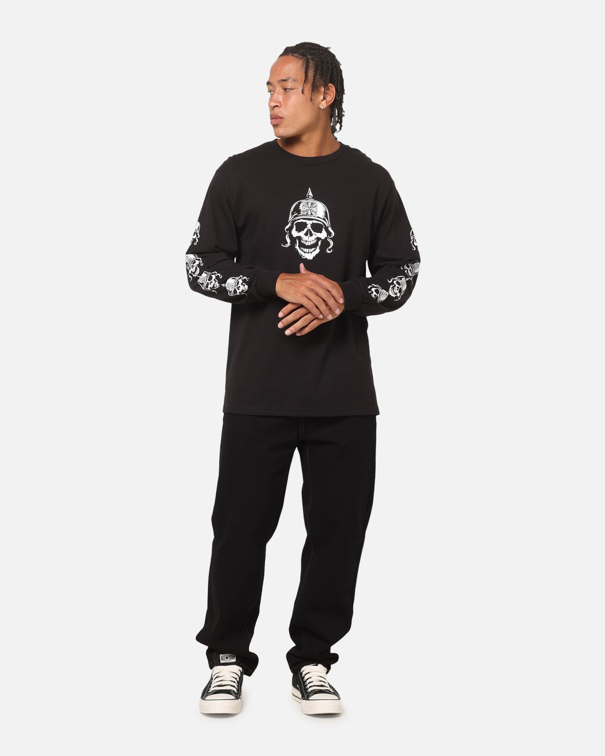 West Coast Choppers Skulls Long Sleeve T-Shirt Black