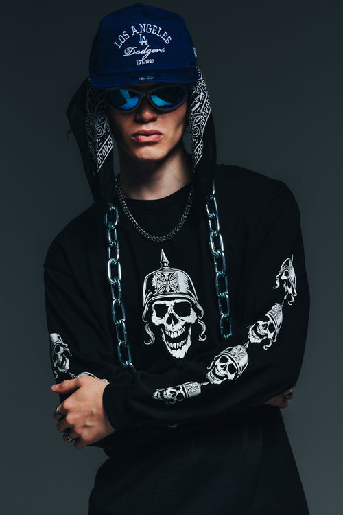 West Coast Choppers Skulls Long Sleeve T-Shirt Black
