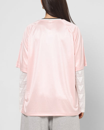Adidas Women's Lace Long Sleeve Jersey Pink