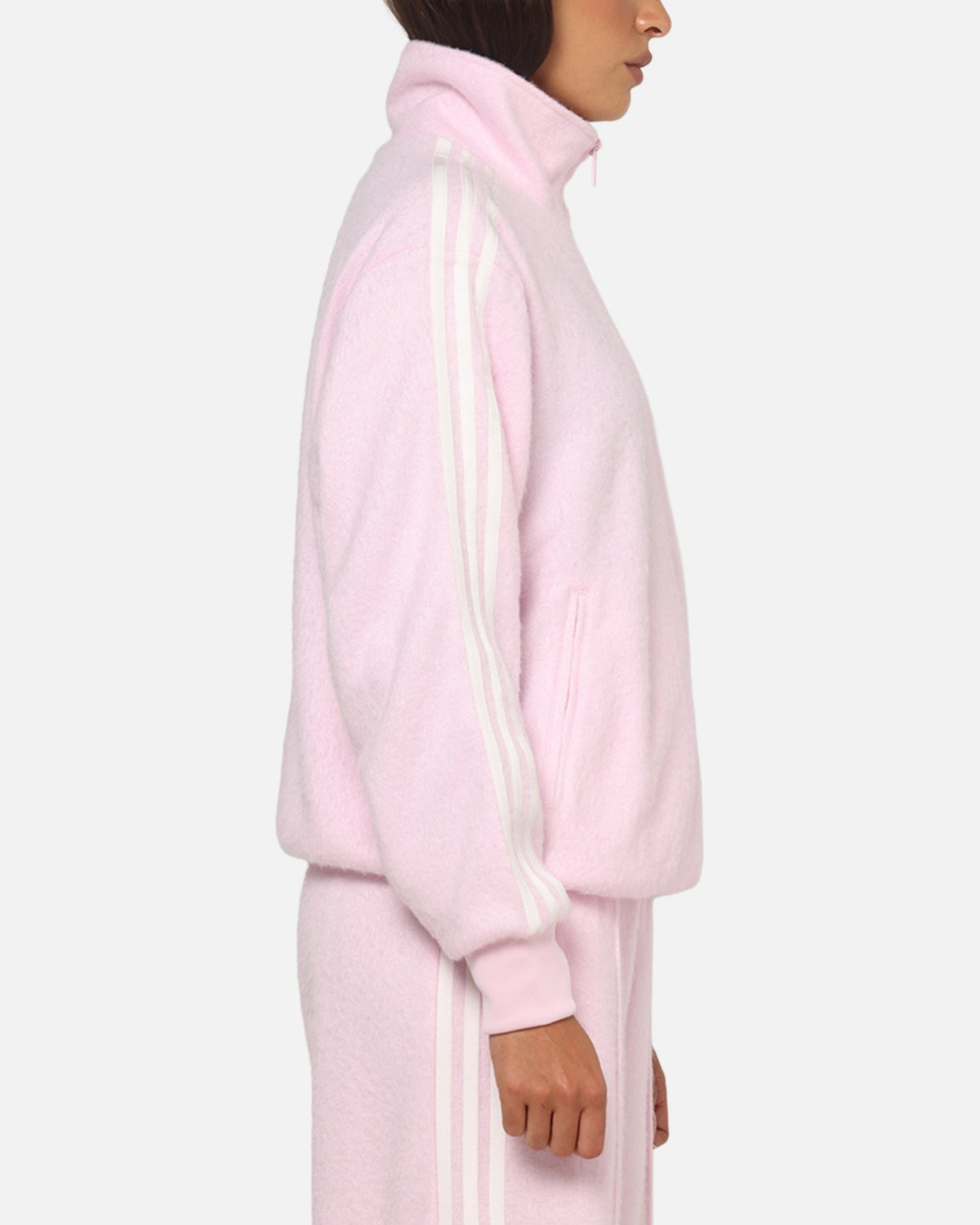 Adidas Women's Mohair Firebird Track Top Clear Pink