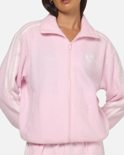 Adidas Women's Mohair Firebird Track Top Clear Pink