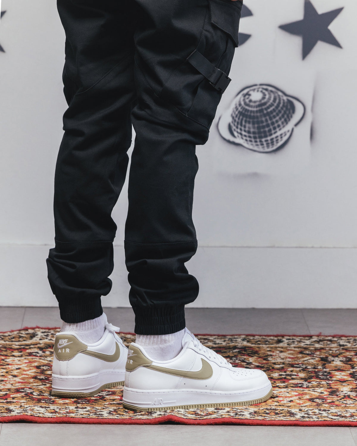 Carré Reflective Transition Cargo Joggers Black/Multi-coloured