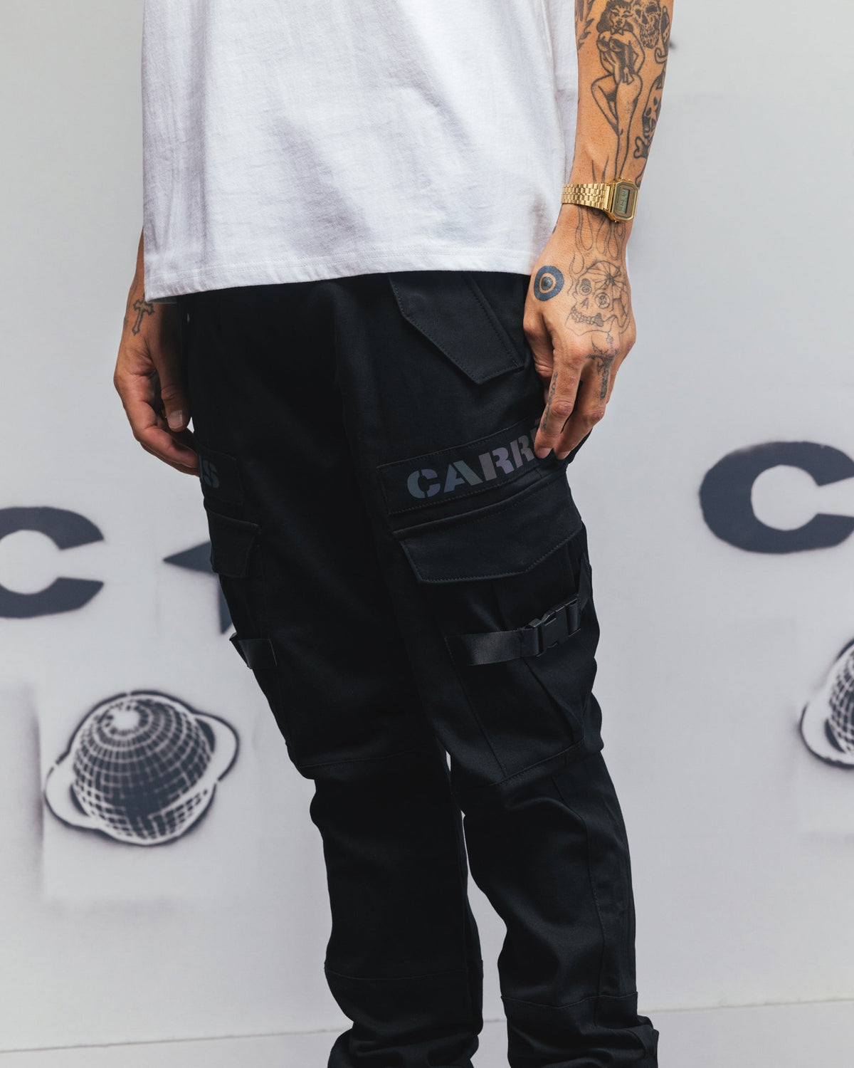 Carré Reflective Transition Cargo Joggers Black/Multi-coloured