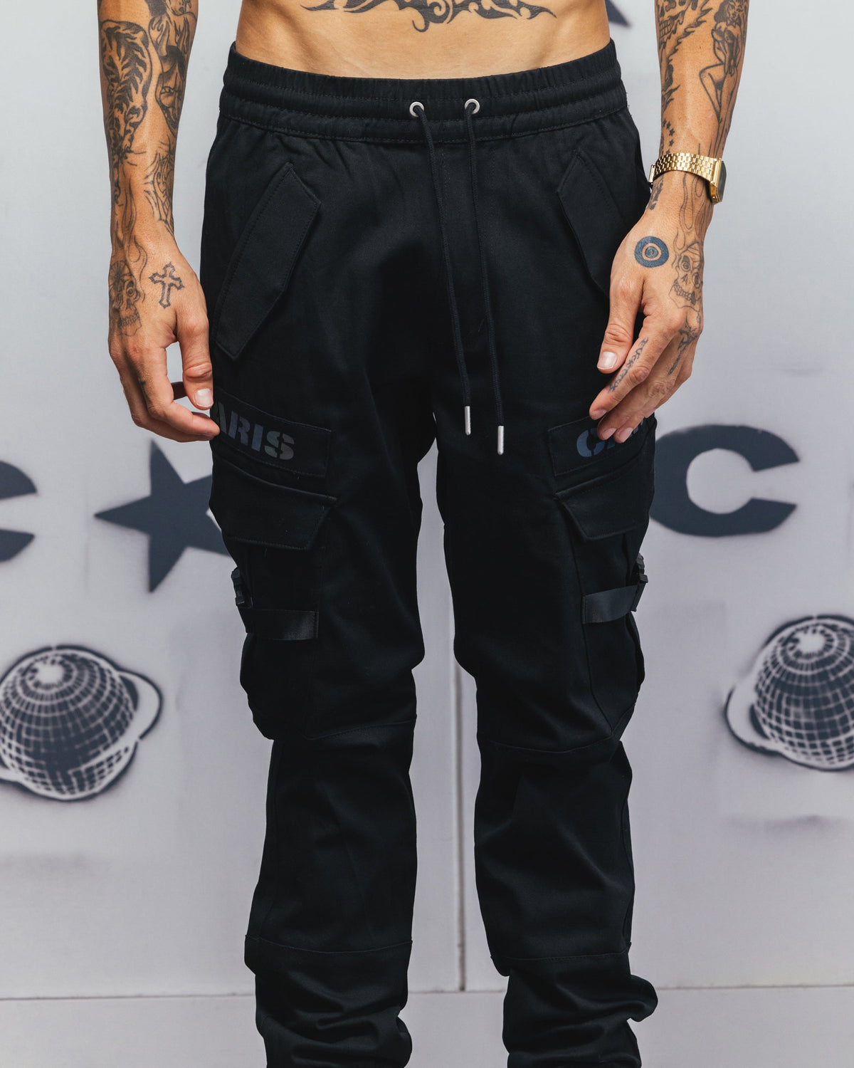 Carré Reflective Transition Cargo Joggers Black/Multi-coloured