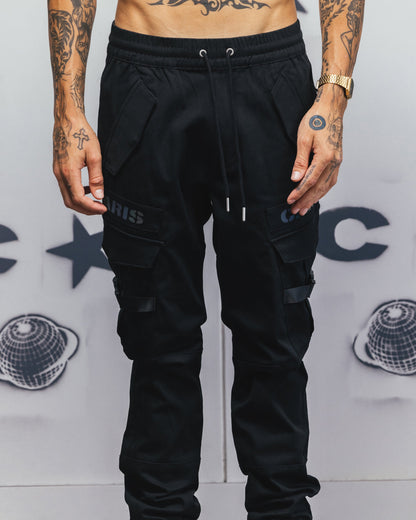 Carré Reflective Transition Cargo Joggers Black/Multi-coloured