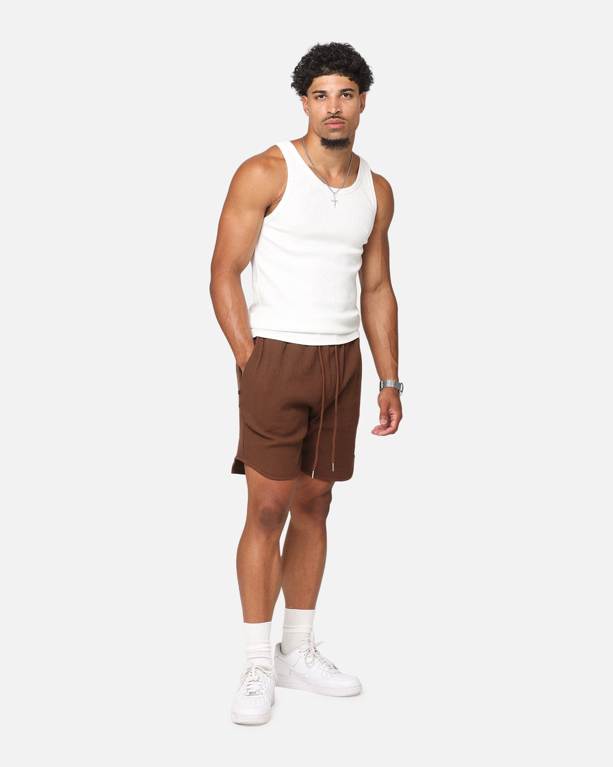 Saint Morta Waffle Shorts Brown