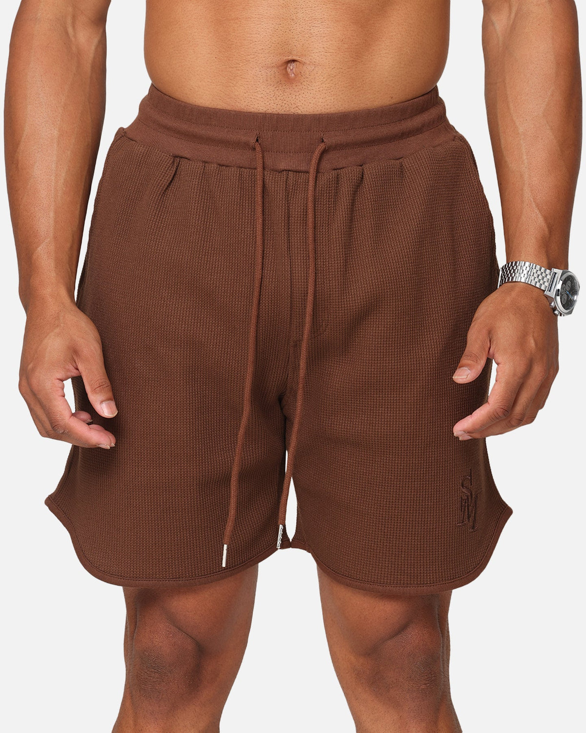 Saint Morta Waffle Shorts Brown