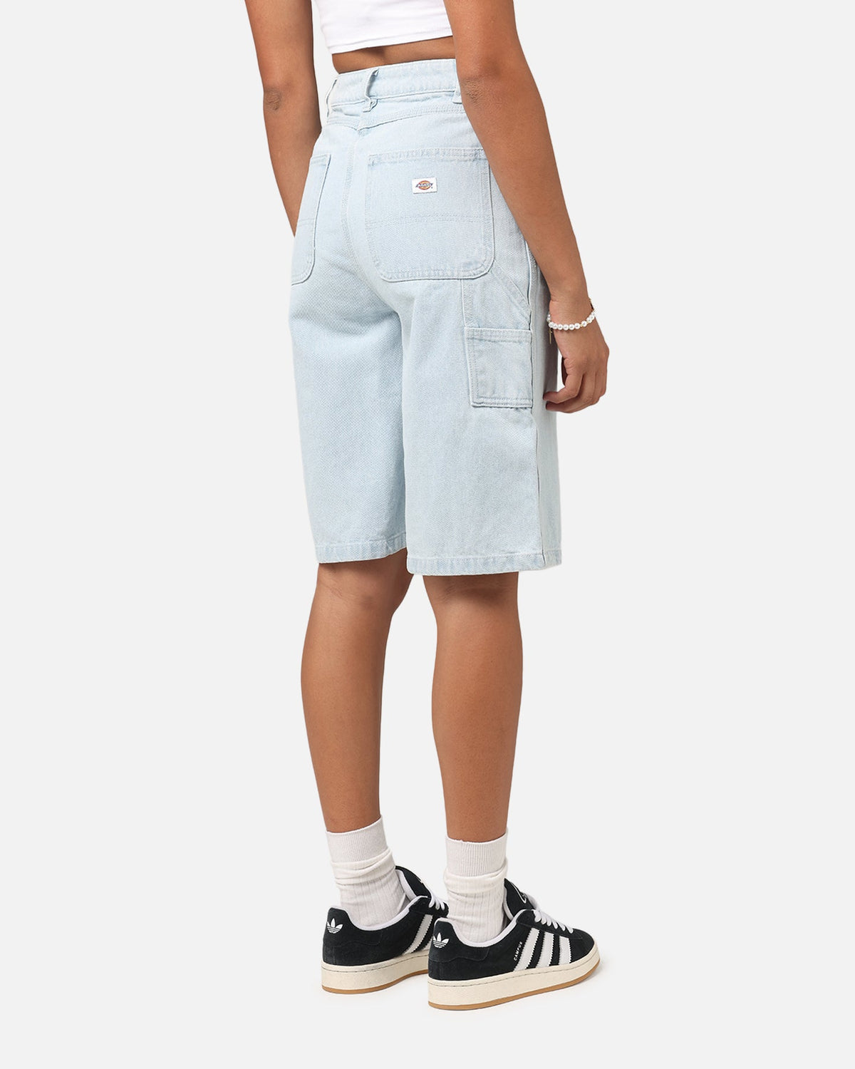 Dickies Women's Carpenter Denim Shorts Sky Blue