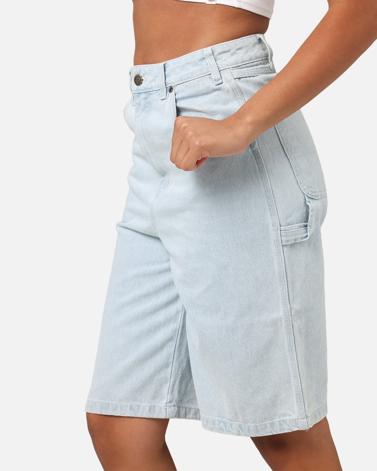 Dickies Women's Carpenter Denim Shorts Sky Blue