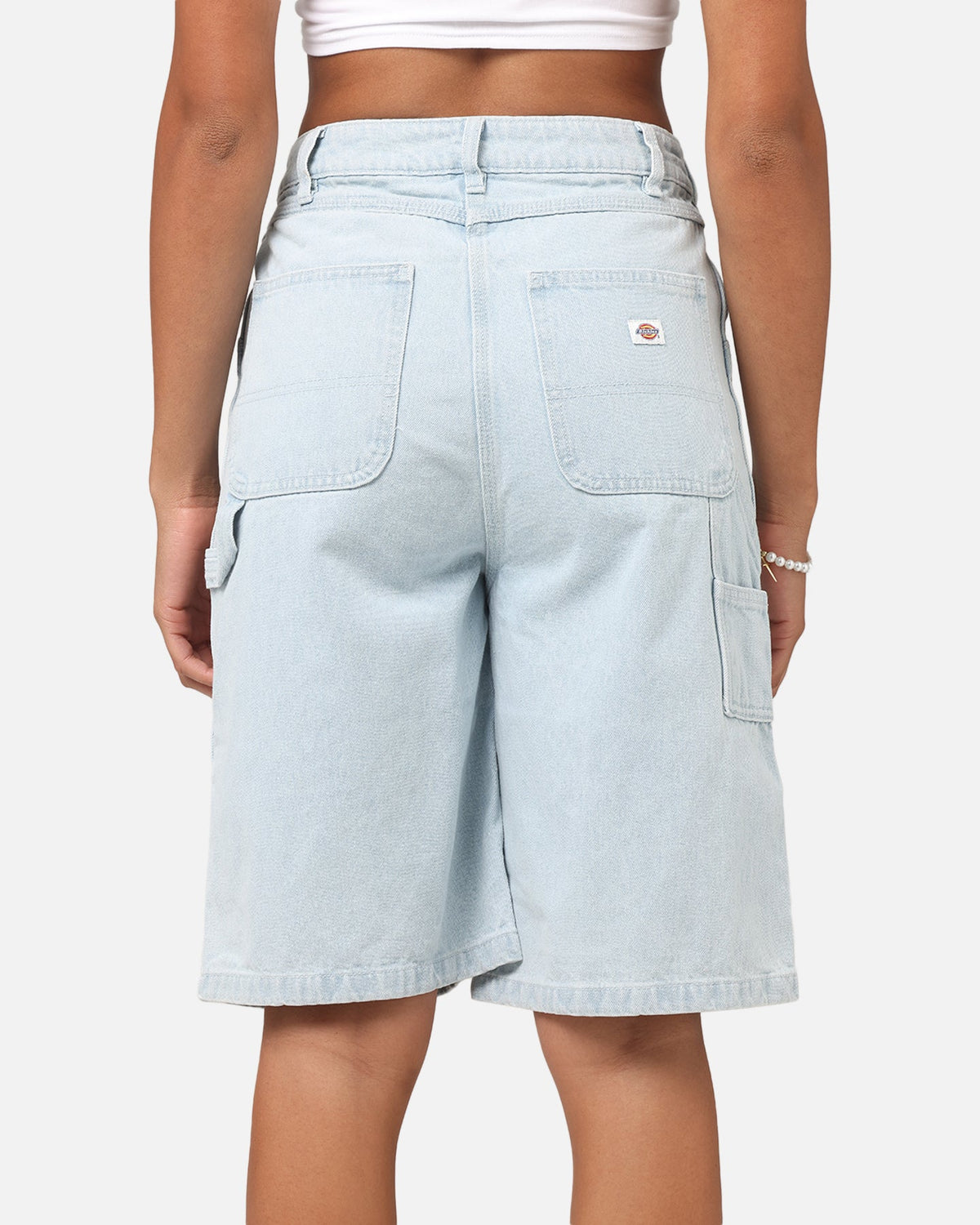 Dickies Women's Carpenter Denim Shorts Sky Blue