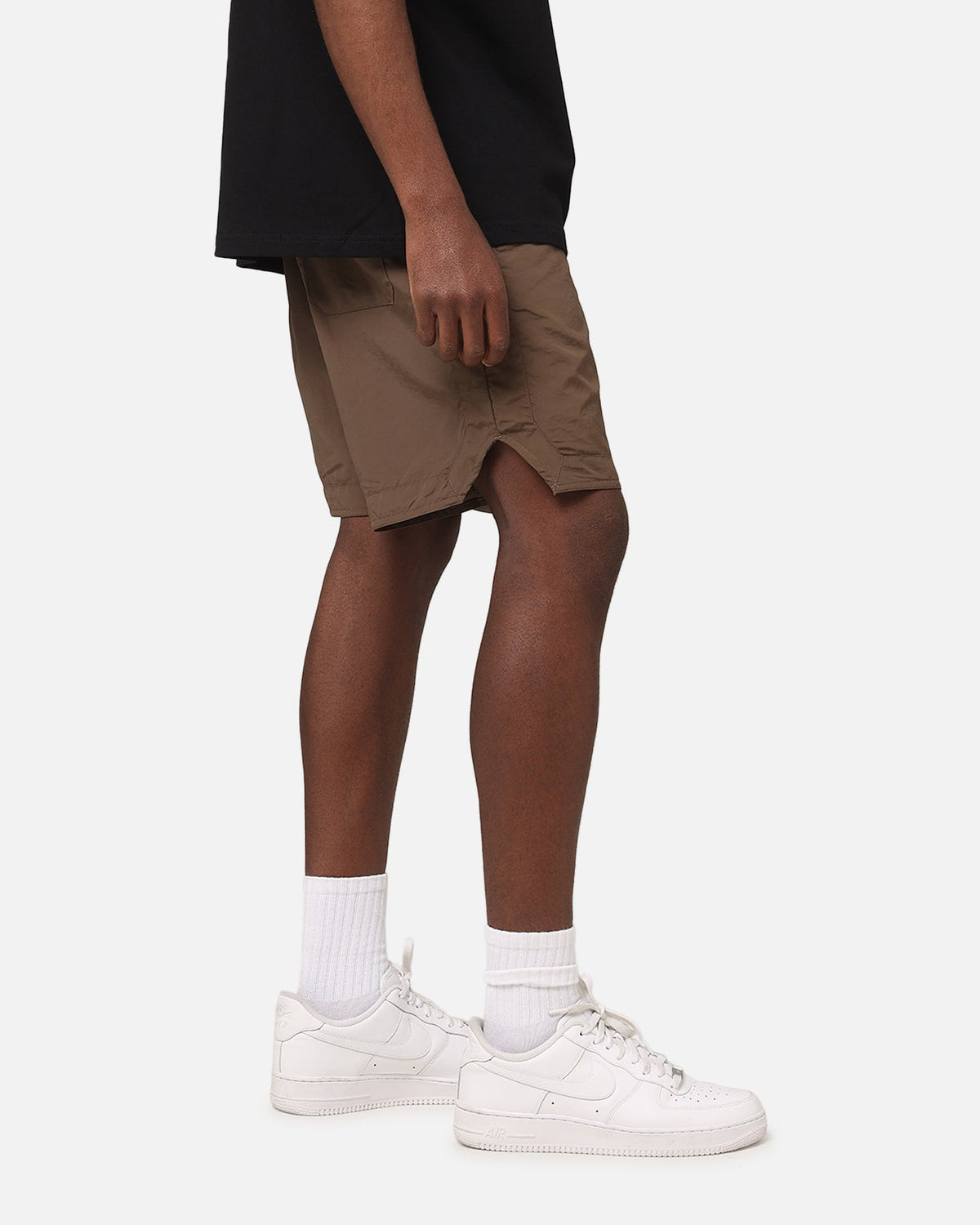 Saint Morta Gothic Nylon Shorts Chocolate