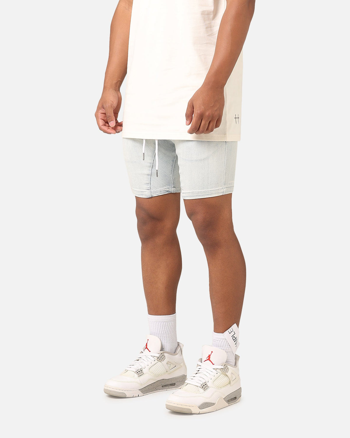 Saint Morta Correr Denim Shorts Light Blue