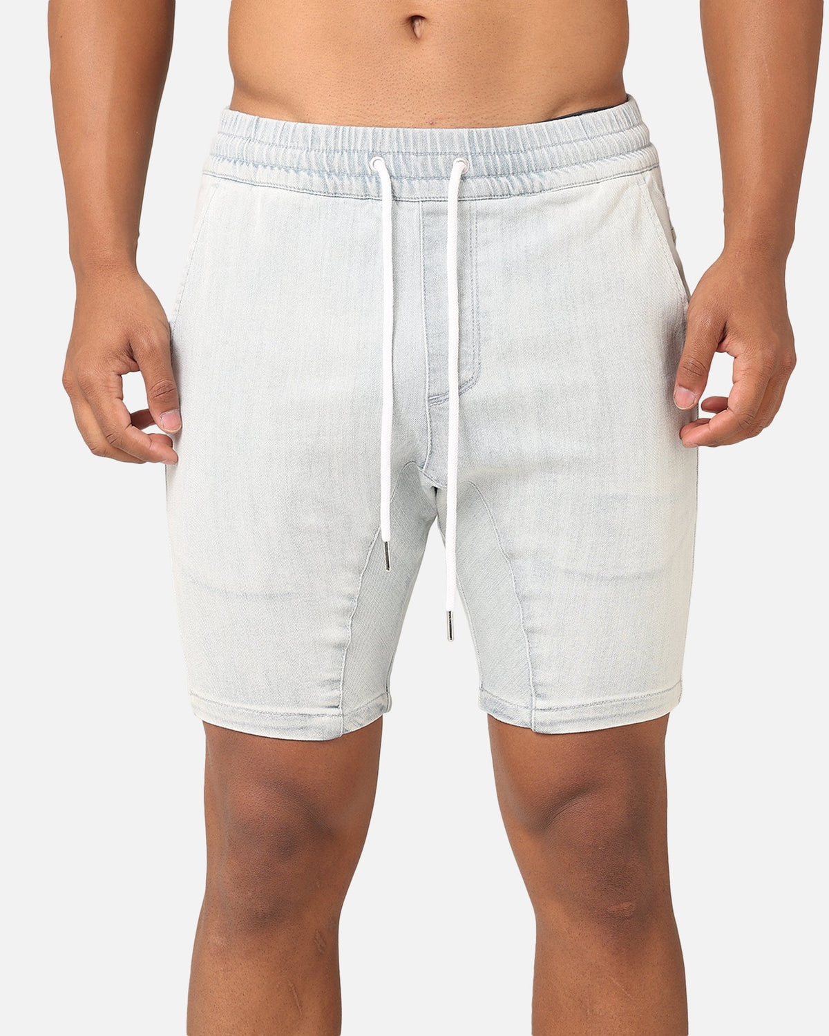 Saint Morta Correr Denim Shorts Light Blue