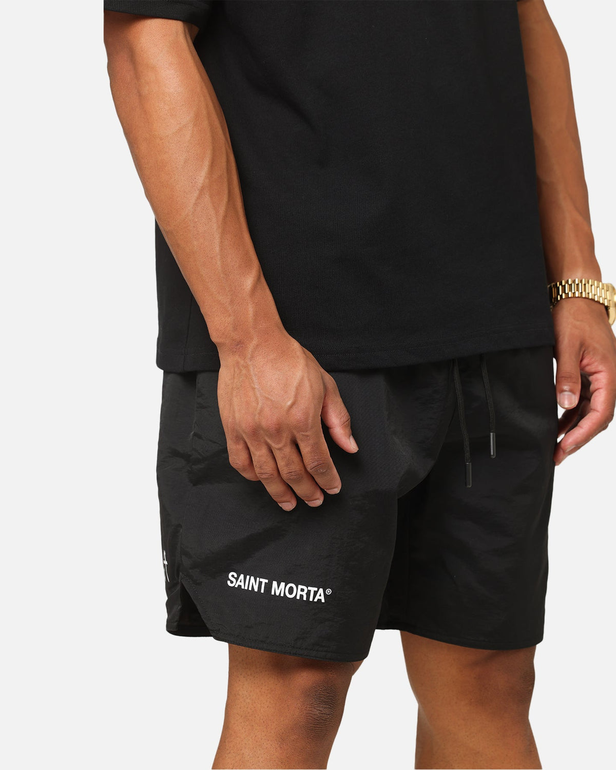 Saint Morta Official Nylon Shorts Black