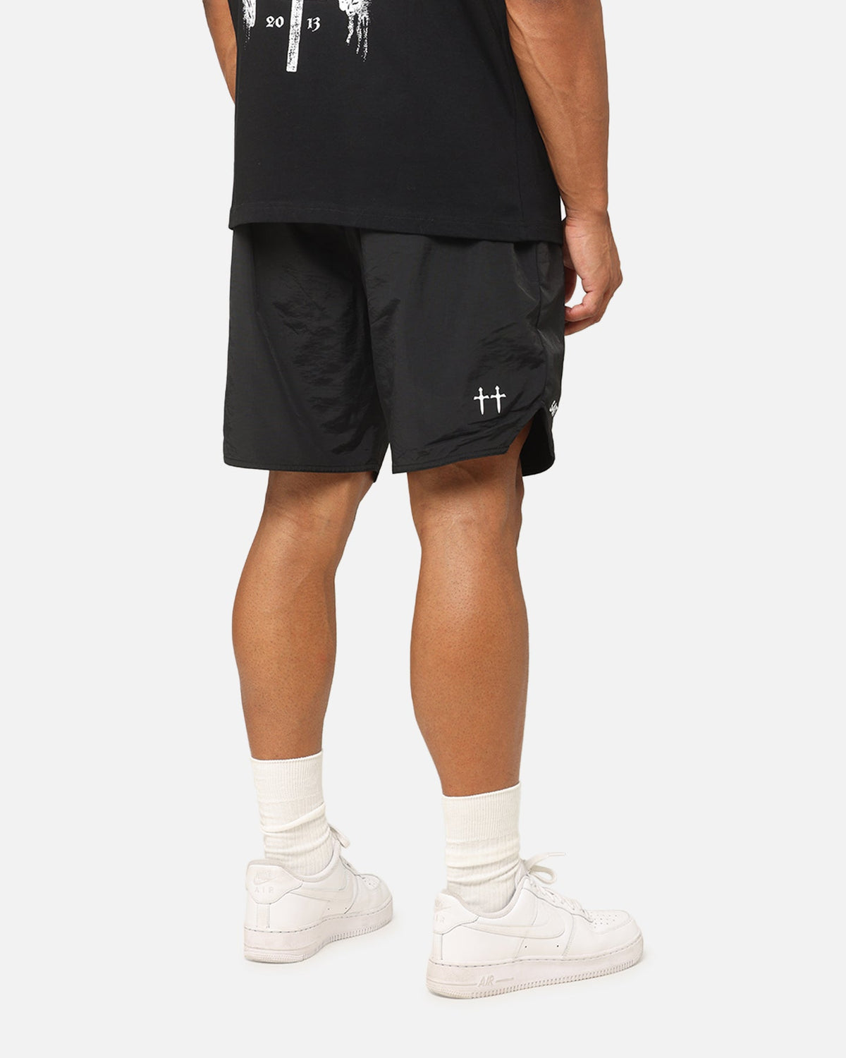 Saint Morta Official Nylon Shorts Black