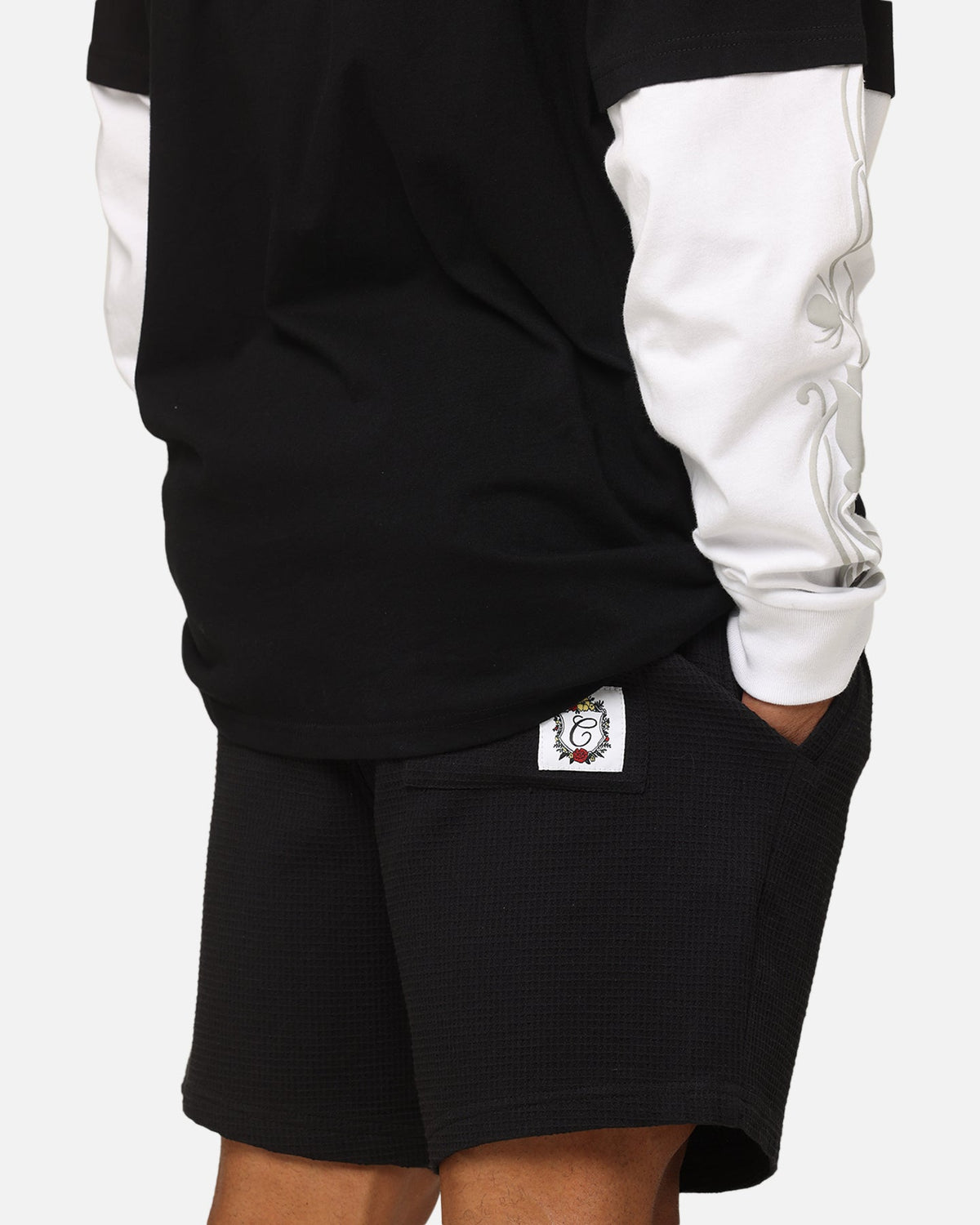 Carre Waffle Shorts Black