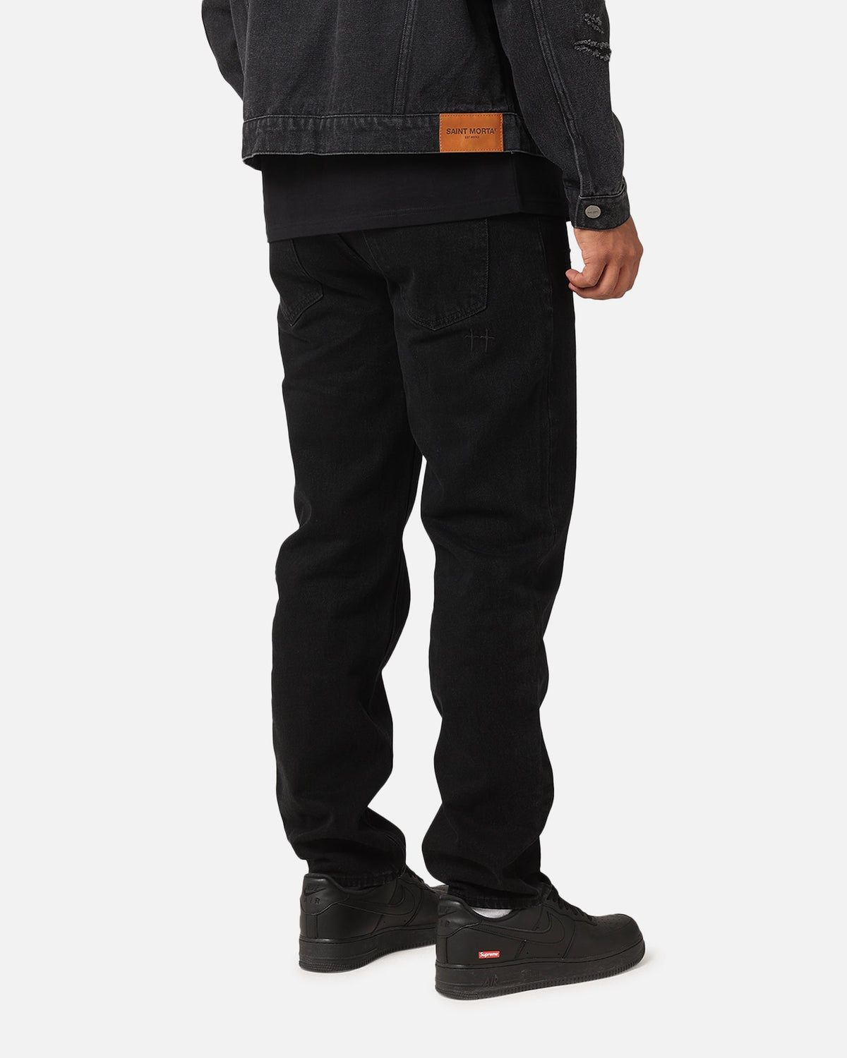 Saint Morta Psykhe Distressed Jeans Washed Black