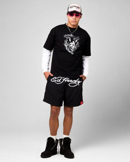 Ed Hardy Beach Shorts Black