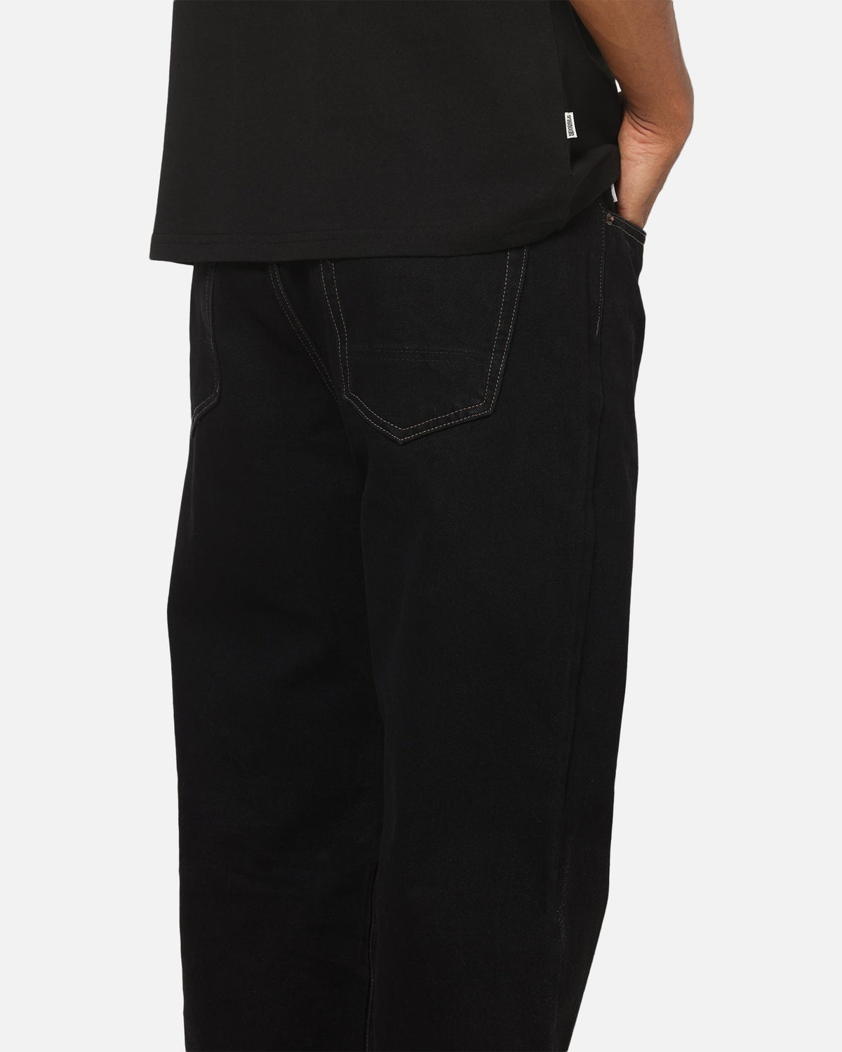 S Double Denim Standard Jeans Raw Black