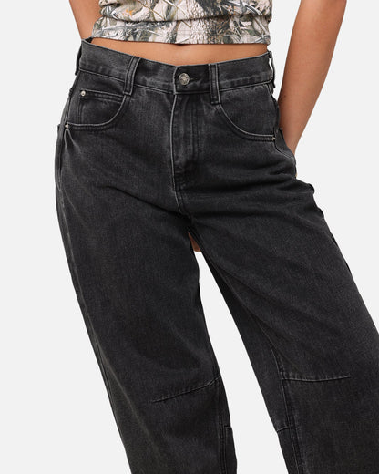 XXIII Women's Buckle Baggy Jeans Vintage Black