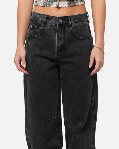 XXIII Women's Buckle Baggy Jeans Vintage Black