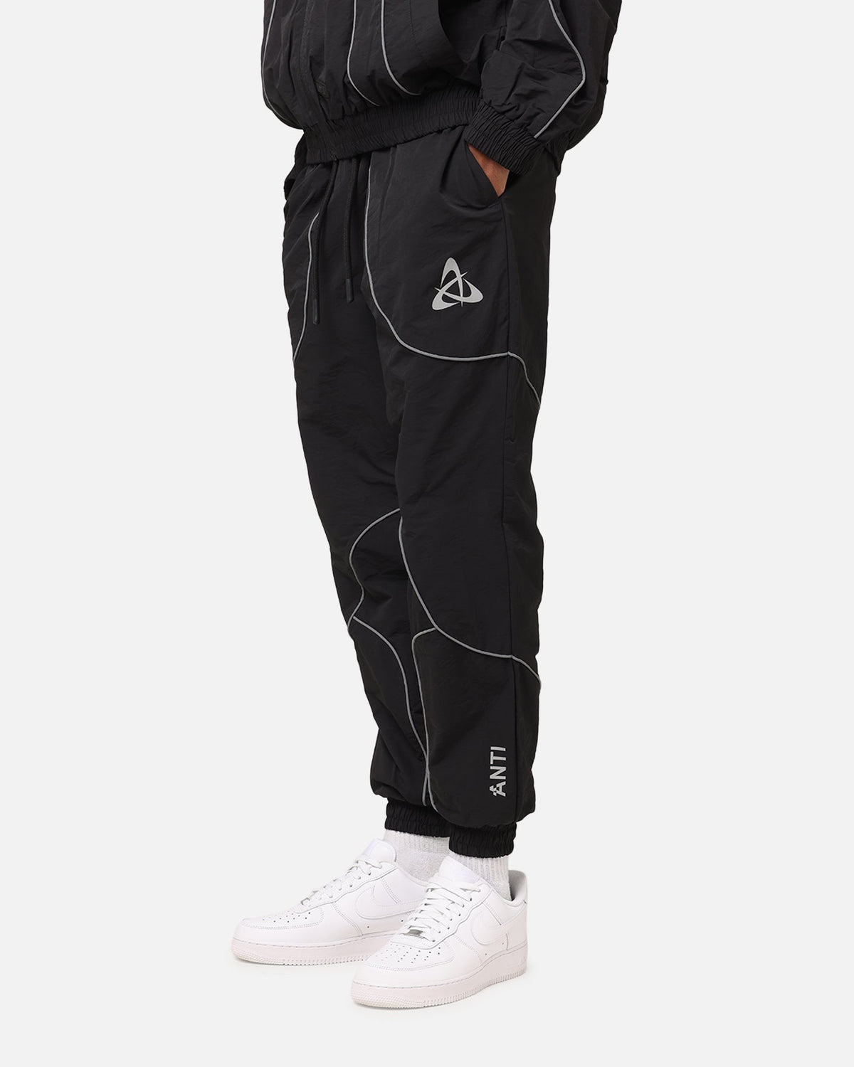 The Anti Order Stereo Nylon Track Jogger Black