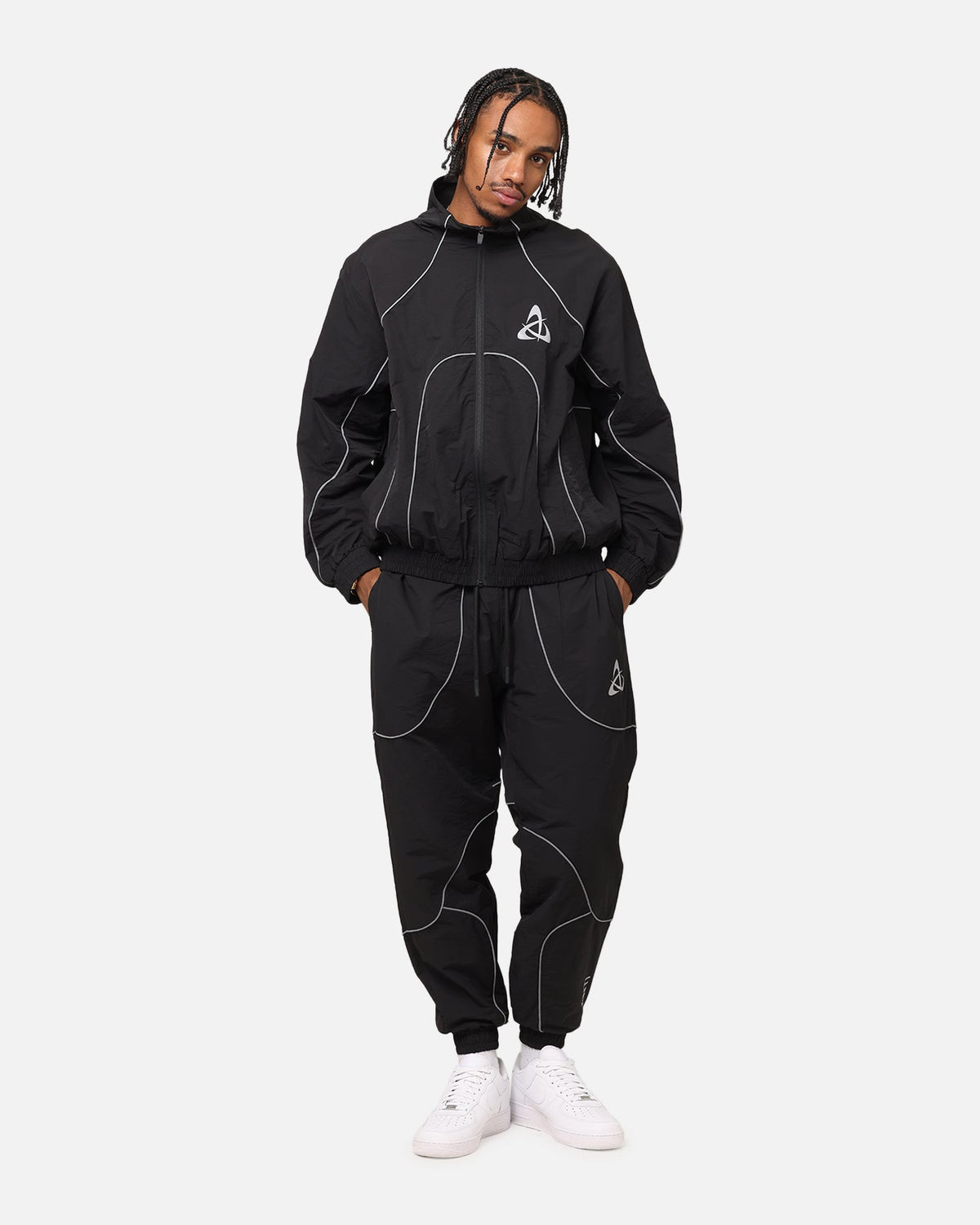 The Anti Order Stereo Nylon Track Jogger Black
