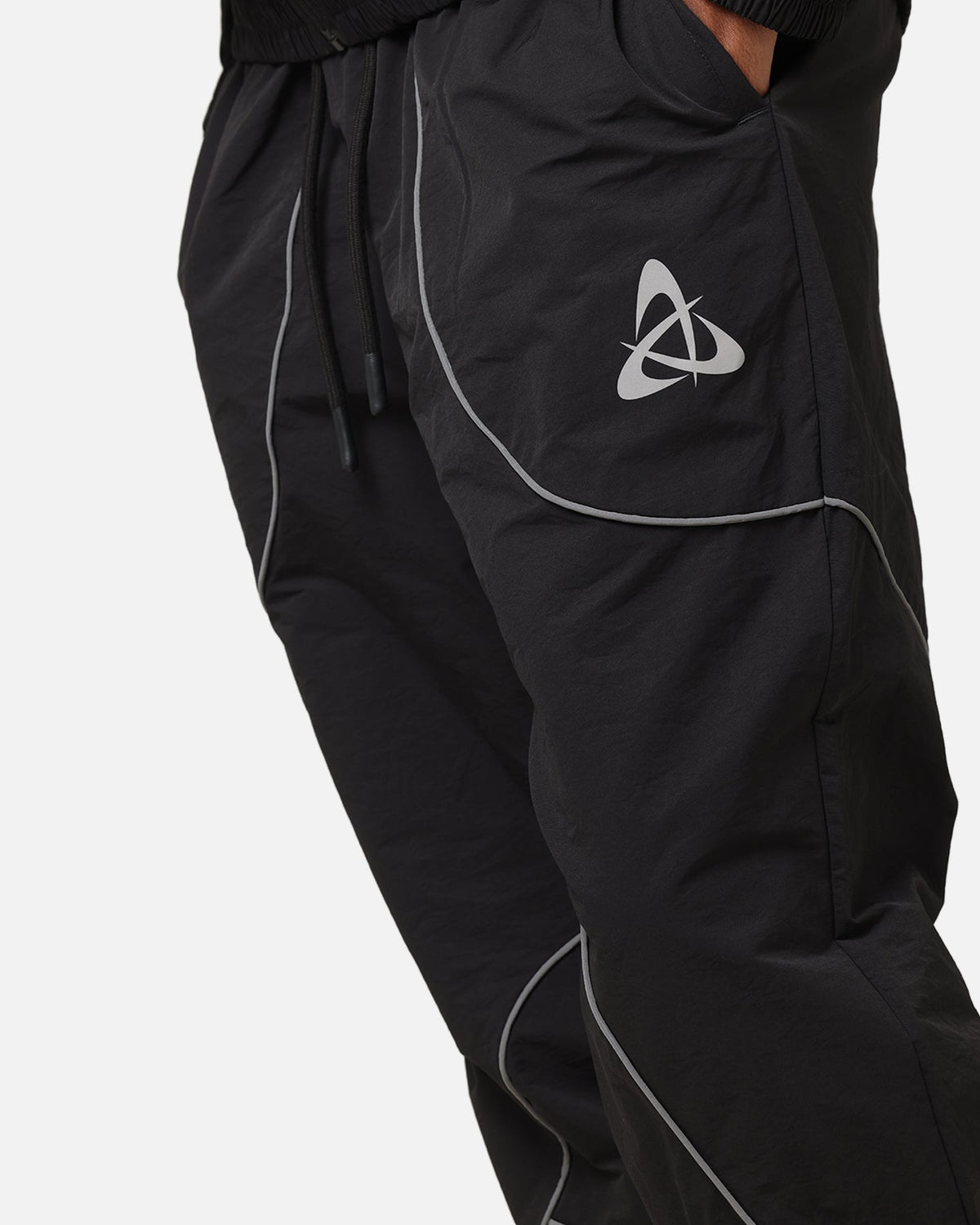 The Anti Order Stereo Nylon Track Jogger Black