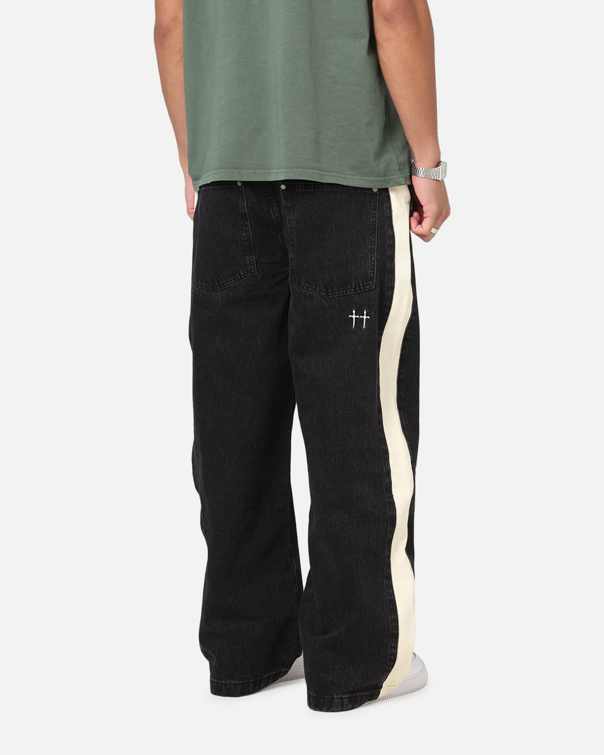 Saint Morta Amplus Sidewinder Jeans Black/Off White