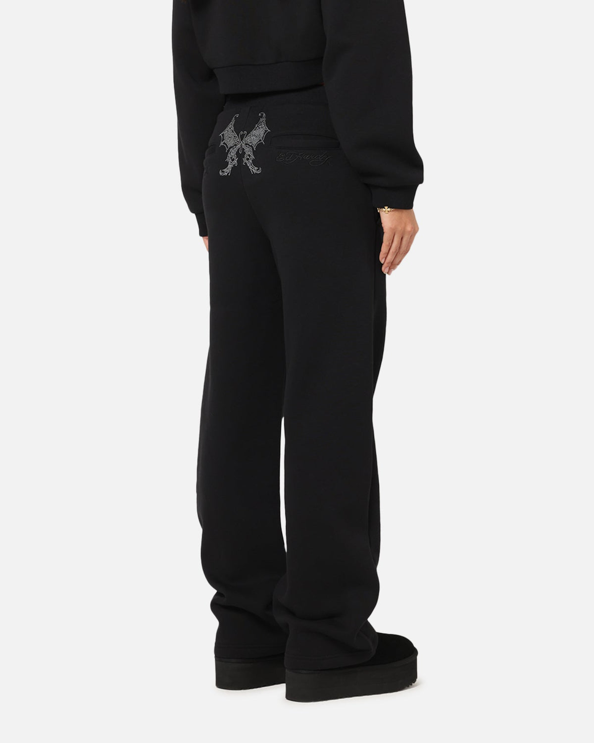 Ed Hardy Women's Butterfly Effect Trackpants Black