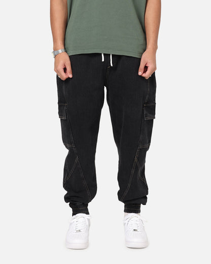 Saint Morta Rodeo Denim Joggers Black Shadow