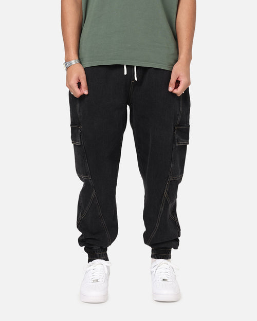 Saint Morta Rodeo Denim Joggers Black Shadow