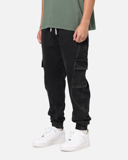 Saint Morta Rodeo Denim Joggers Black Shadow