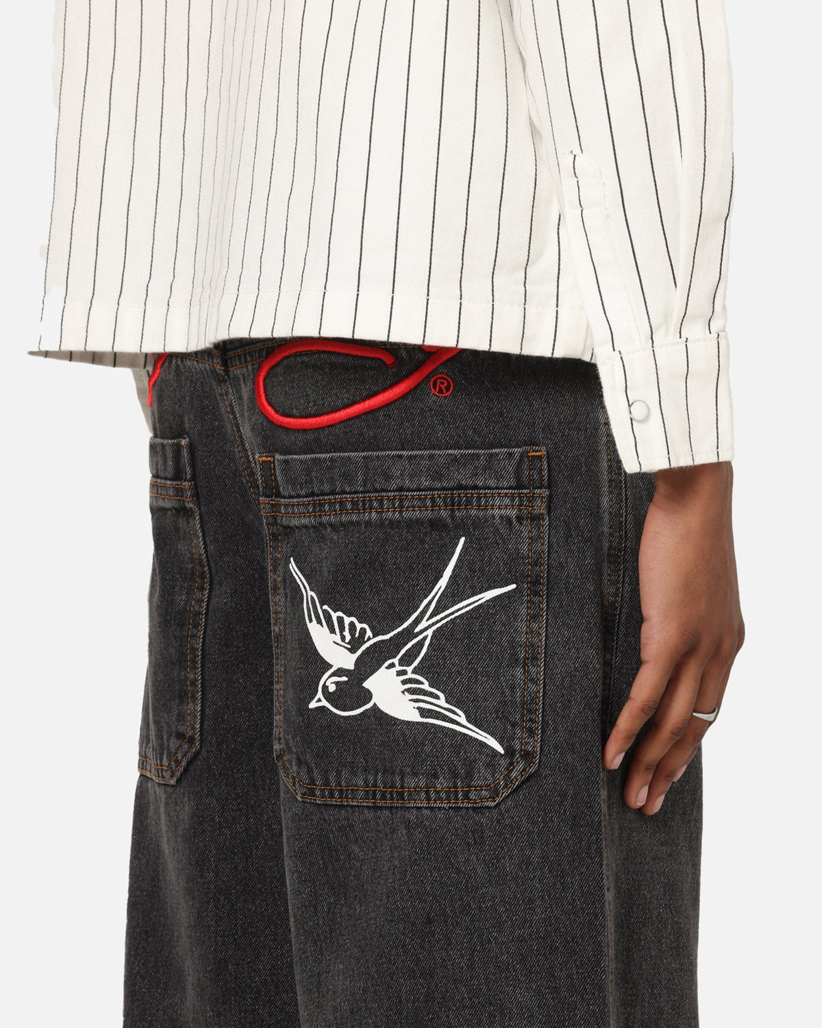 Ed Hardy Wide Leg Jeans Black
