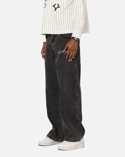 Ed Hardy Wide Leg Jeans Black