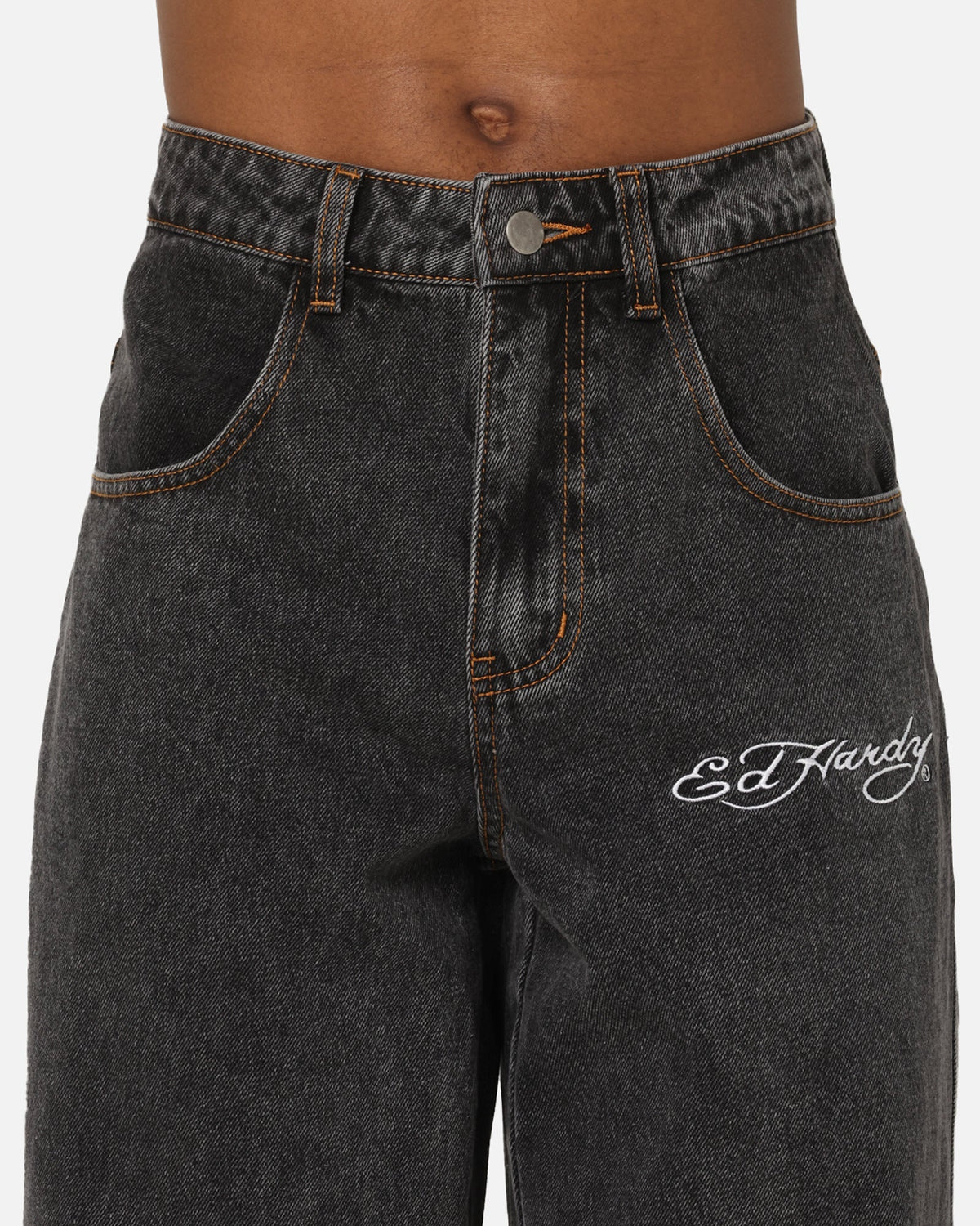 Ed Hardy Wide Leg Jeans Black