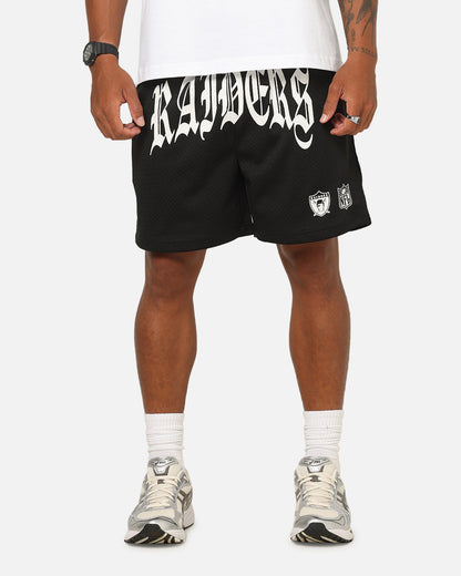 Mitchell & Ness Las Vegas Raiders Arch Script Shorts Black/White